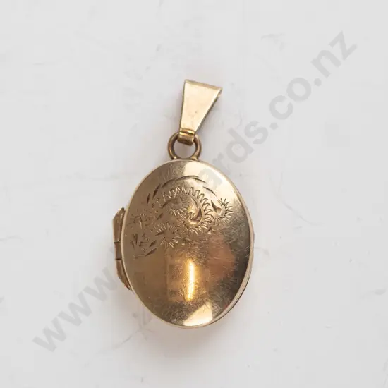 gold locket no chain stamped 9ct gold