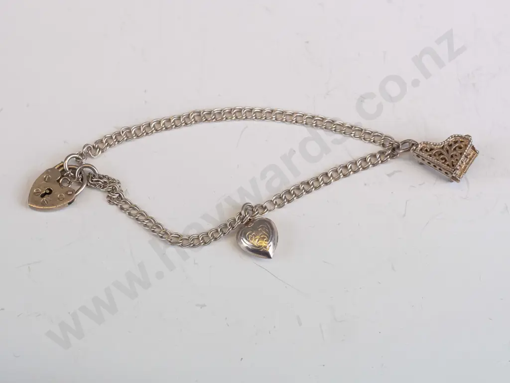 silver charm braclet stamped 925 Image 1++