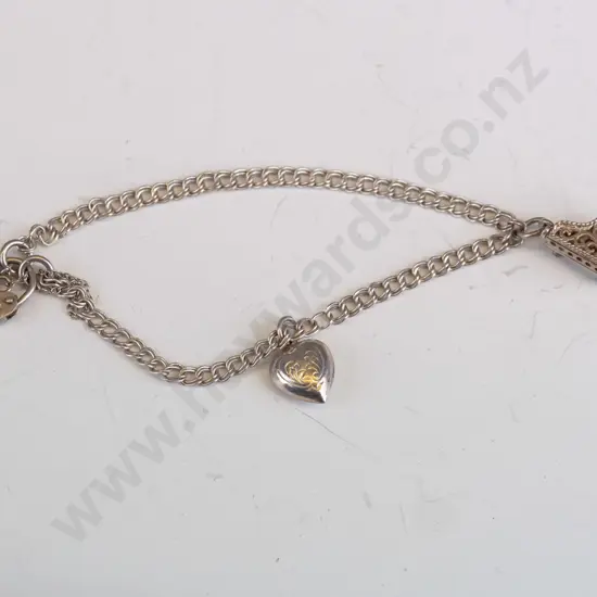 silver charm braclet stamped 925