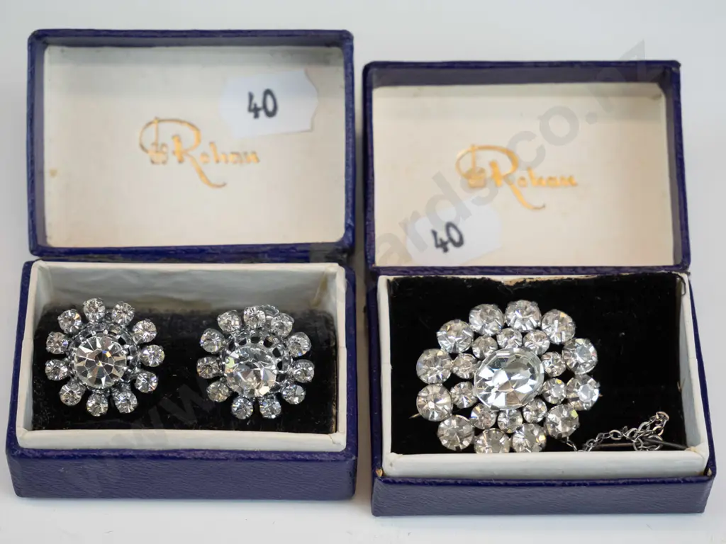 costume brooch & earrings Image 1++