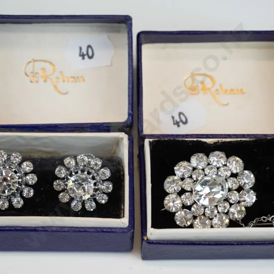 costume brooch & earrings