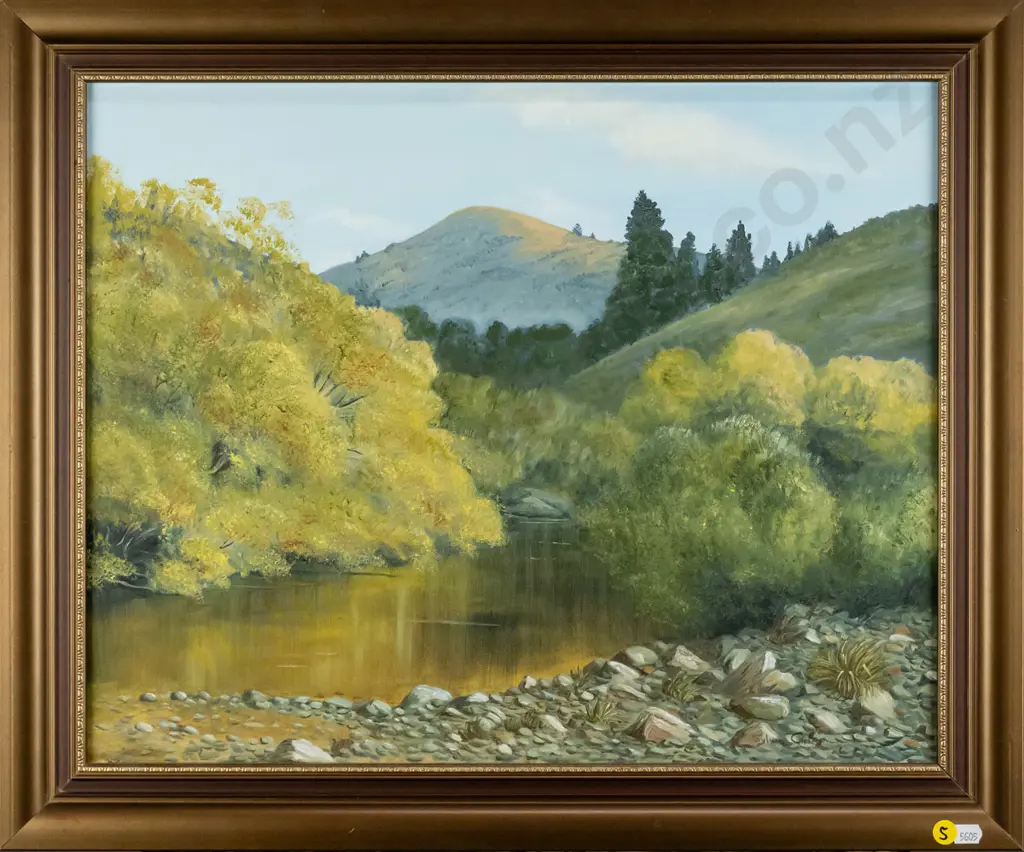 Sylvia Carter - framed oil "Bucklands Crossing" H-390 W-500 Image 1++
