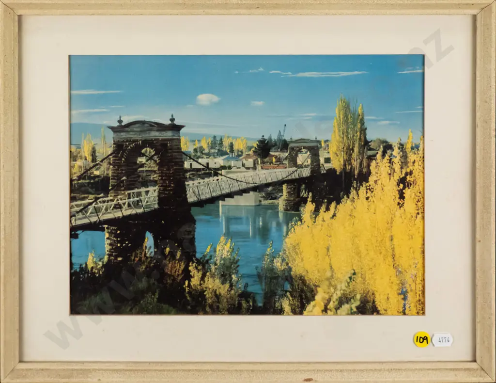 framed vintage photographic print - Old Alexandra Bridge H-230 W-310 Image 1++