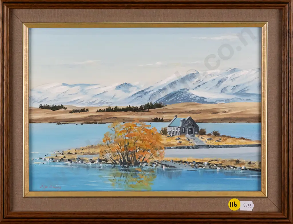 D Williams - framed oil - The Church of the Good Shepherd H-190 W-270 Image 1++