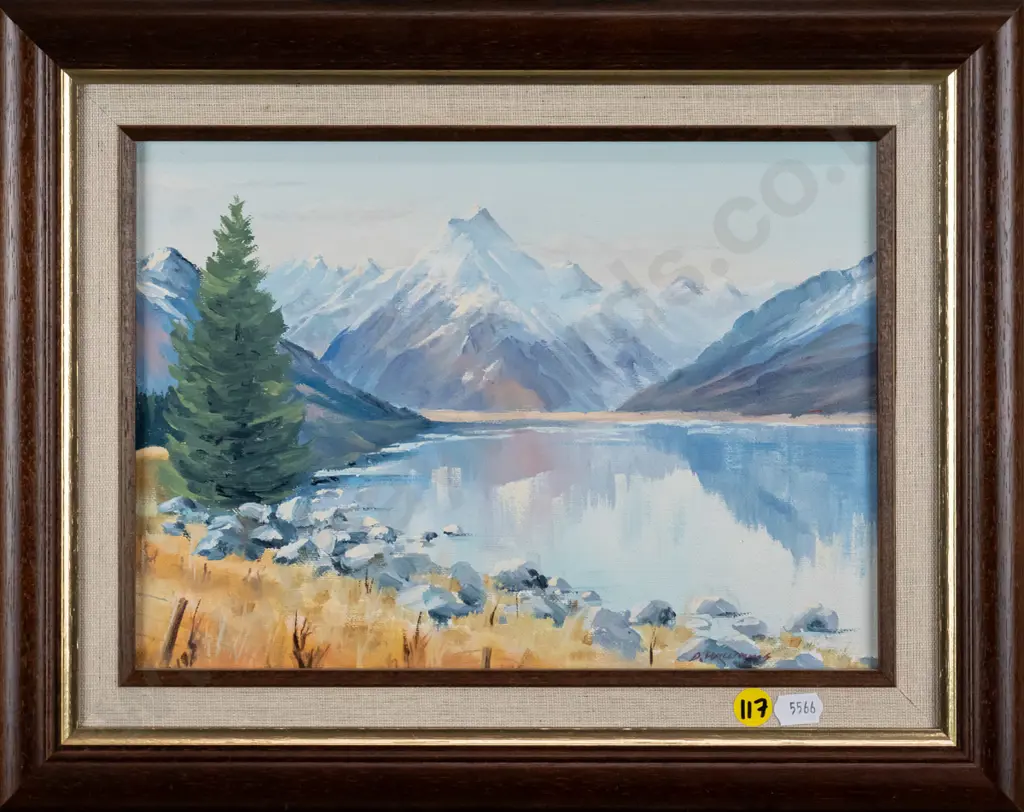 D Williams - framed oil - Mt Cook H-190 W-270 Image 1++