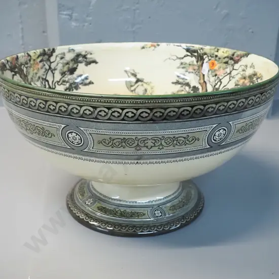 Royal Doulton "Gleaners" very large  footed bowl - has chip and crack H-210 D-355