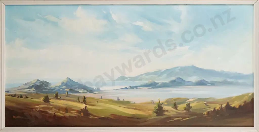 framed oil - landscape and coastal scene H-360 W-740 Image 1++