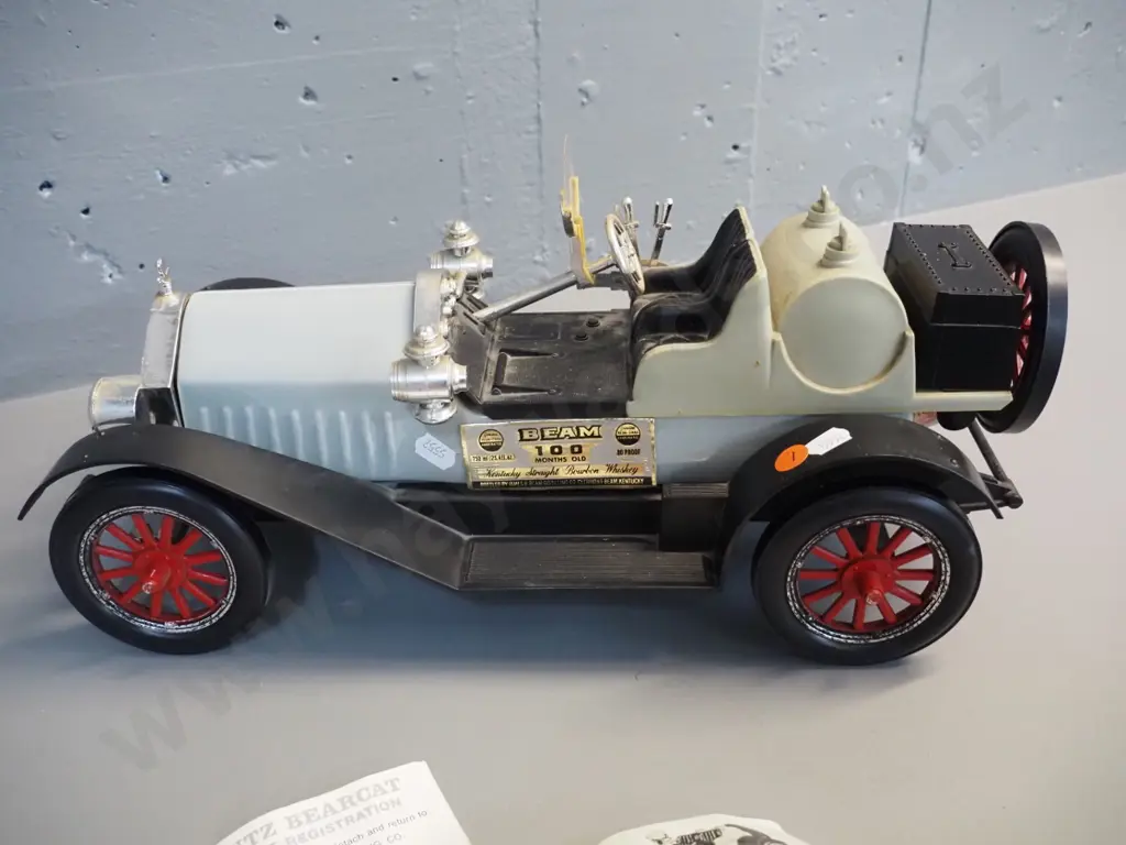 sealed Jim Beam decanter - Stutz Bearcat vintage automotobile, with pamphlets. L-410 Image 1++