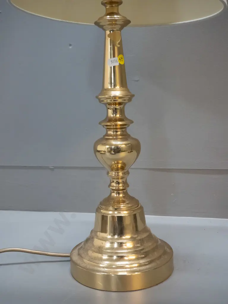 brass based table lamp - some surface spotting / pitting. H-550 Image 1++