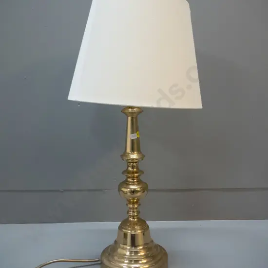 brass based table lamp - some surface spotting / pitting. H-550
