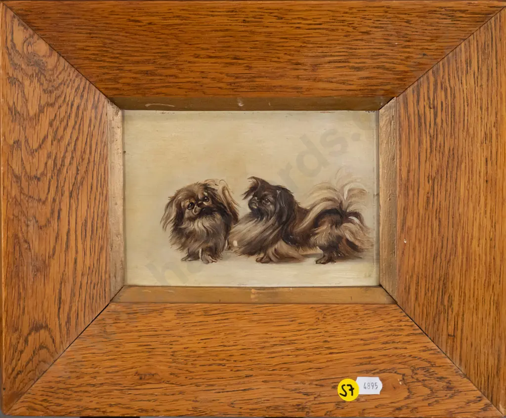 E  Boyd 1910 - framed oil "Good Morning" H-120 W-170 Image 1++