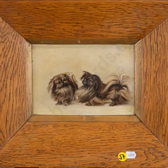 E  Boyd 1910 - framed oil "Good Morning" H-120 W-170