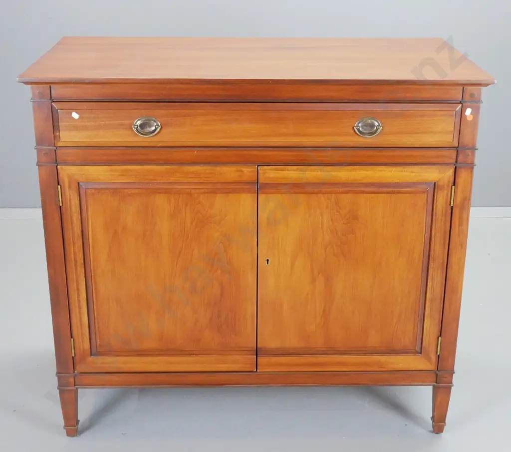 solid timber sideboard with 1 drawer, 2 doors, 2 adjustable internal shelves, escutcheon with key. H-1000 W-1100 D-565 Image 1++