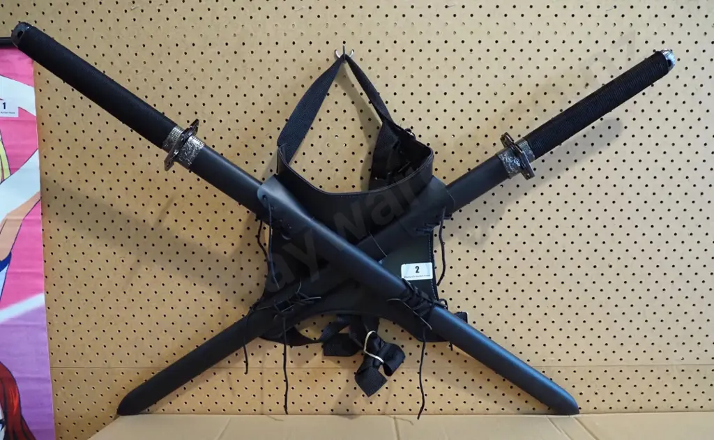 double Deadpool katana swords and holder Image 1++