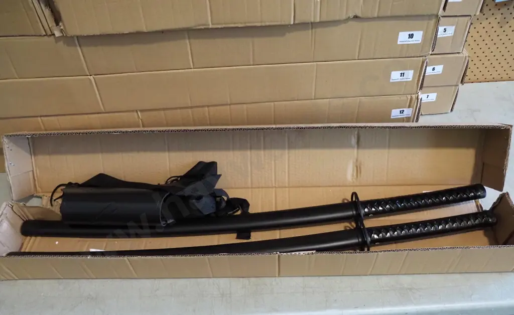 double Deadpool katana swords and holder Image 1++