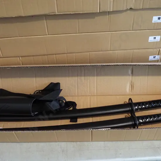 double Deadpool katana swords and holder