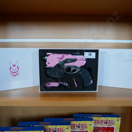 3 x Overwatch pink DVA power bank light guns