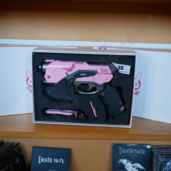 3 x Overwatch pink DVA power bank light guns