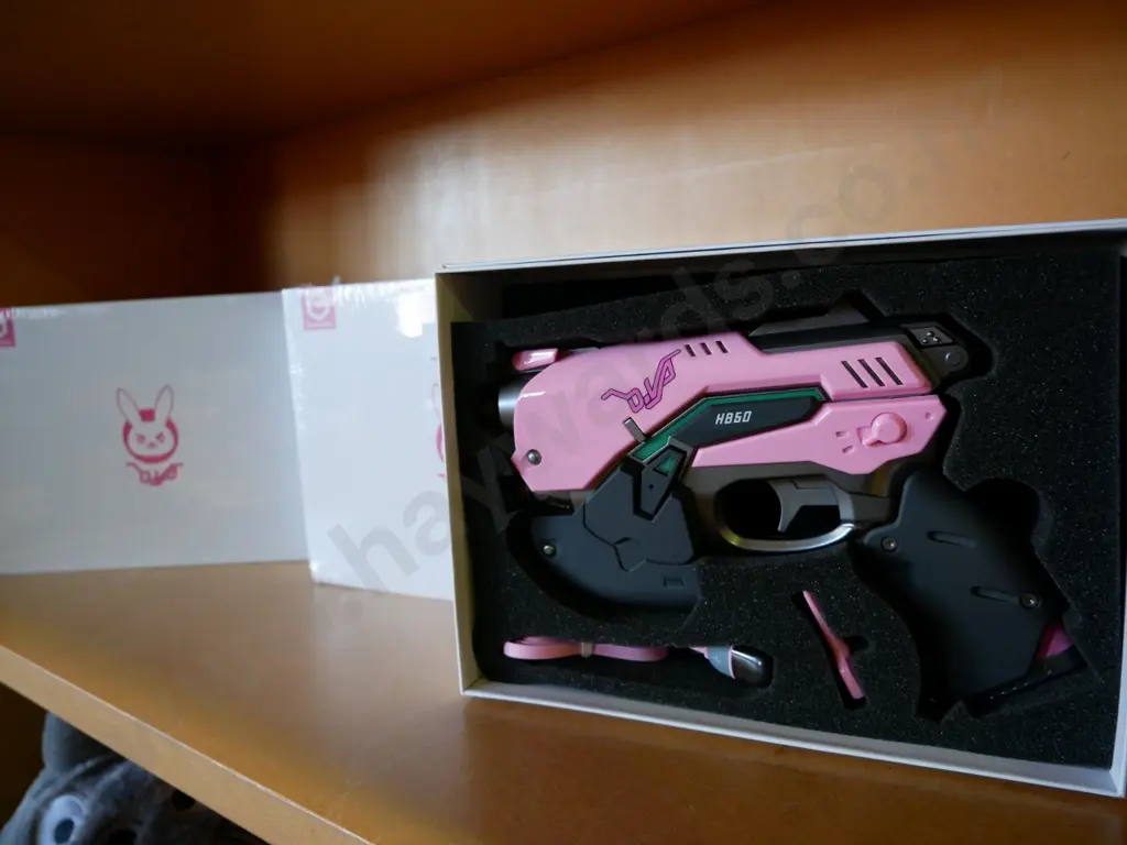 3 x Overwatch pink DVA power bank light guns Image 1++