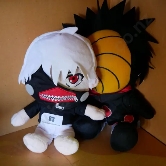 Tokyo Ghoul and Naruto soft toys