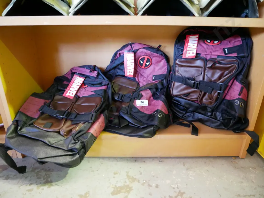 3 x Marvel Deadpool backpacks Image 1++