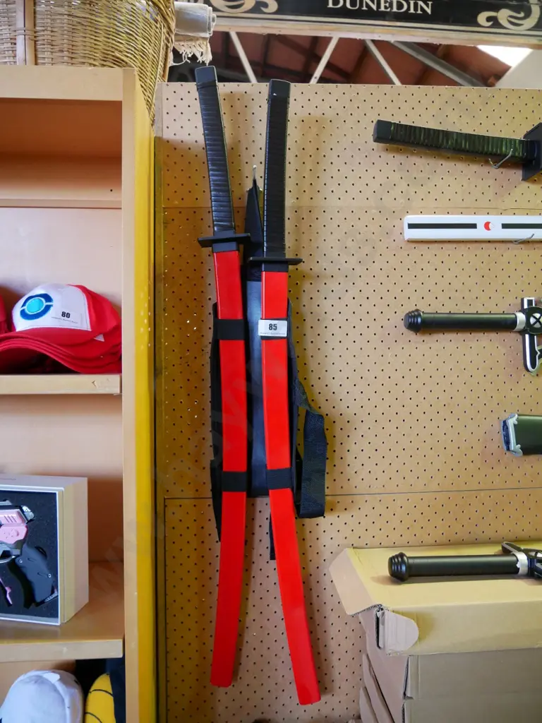 Deadpool double katana swords and holder Image 1++