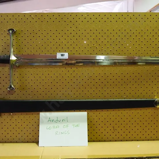 Lord of the Rings Anduril sword and sheath
