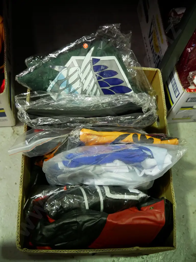box of opened and unopened costumes Image 1++