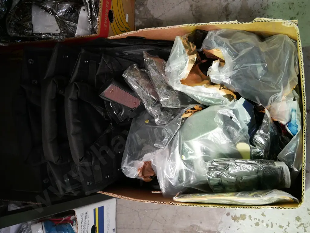 box of SWAT costumes - 3 vests, 6 masks, 3 gloves,  6 plastic guns Image 1++