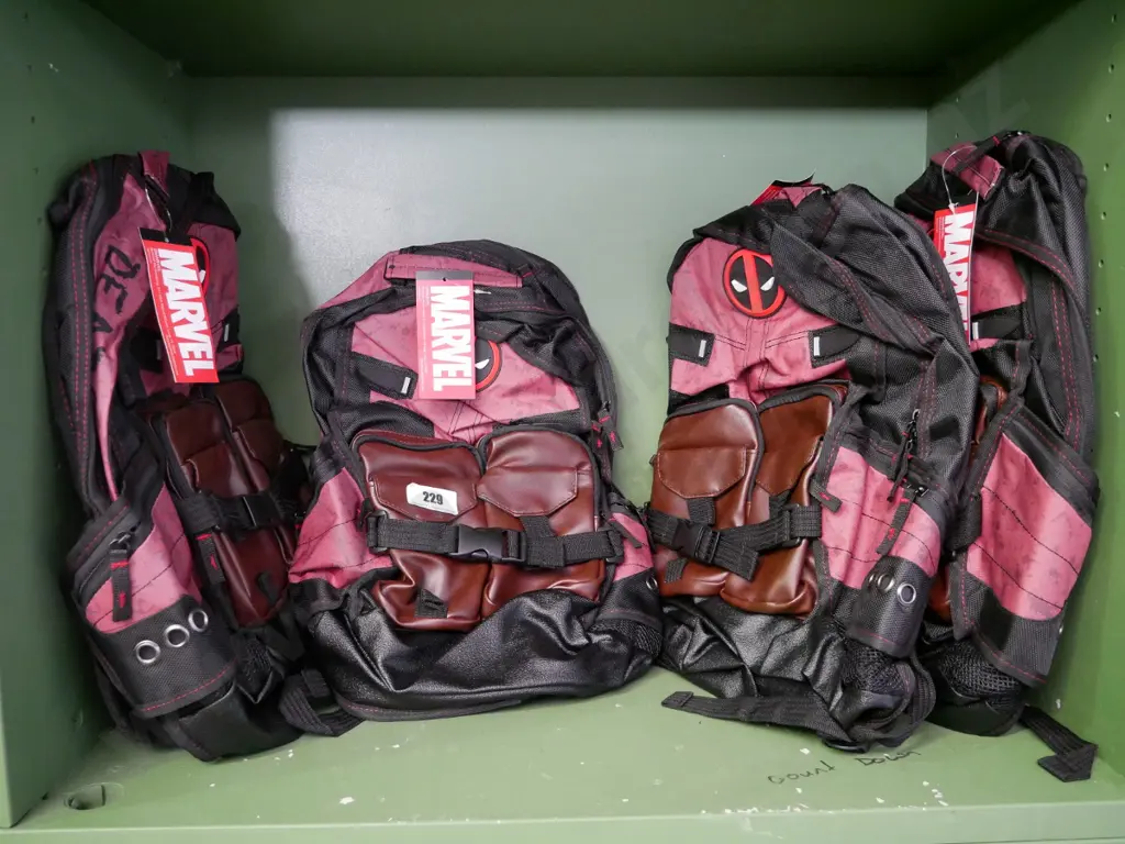 4 x Marvel Deadpool backpacks Image 1++