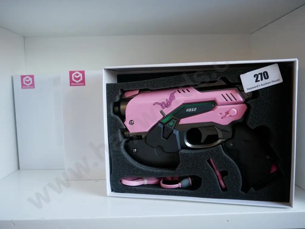 3 x Overwatch pink DVA power bank light guns Image 1++