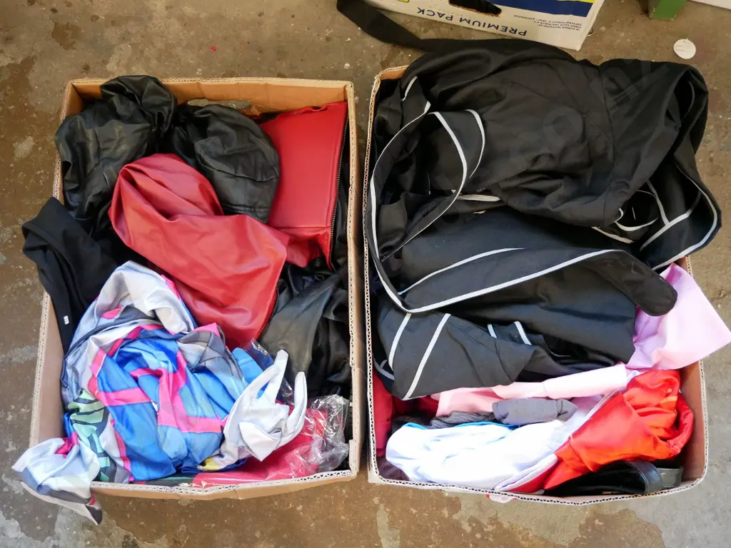 2 boxes of opened costumes - red dots Image 1++