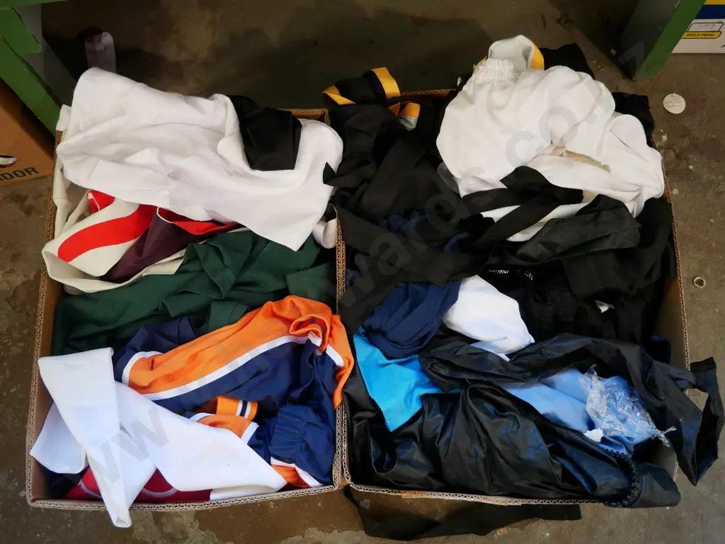 2 boxes of opened costumes - yellow dots Image 1++