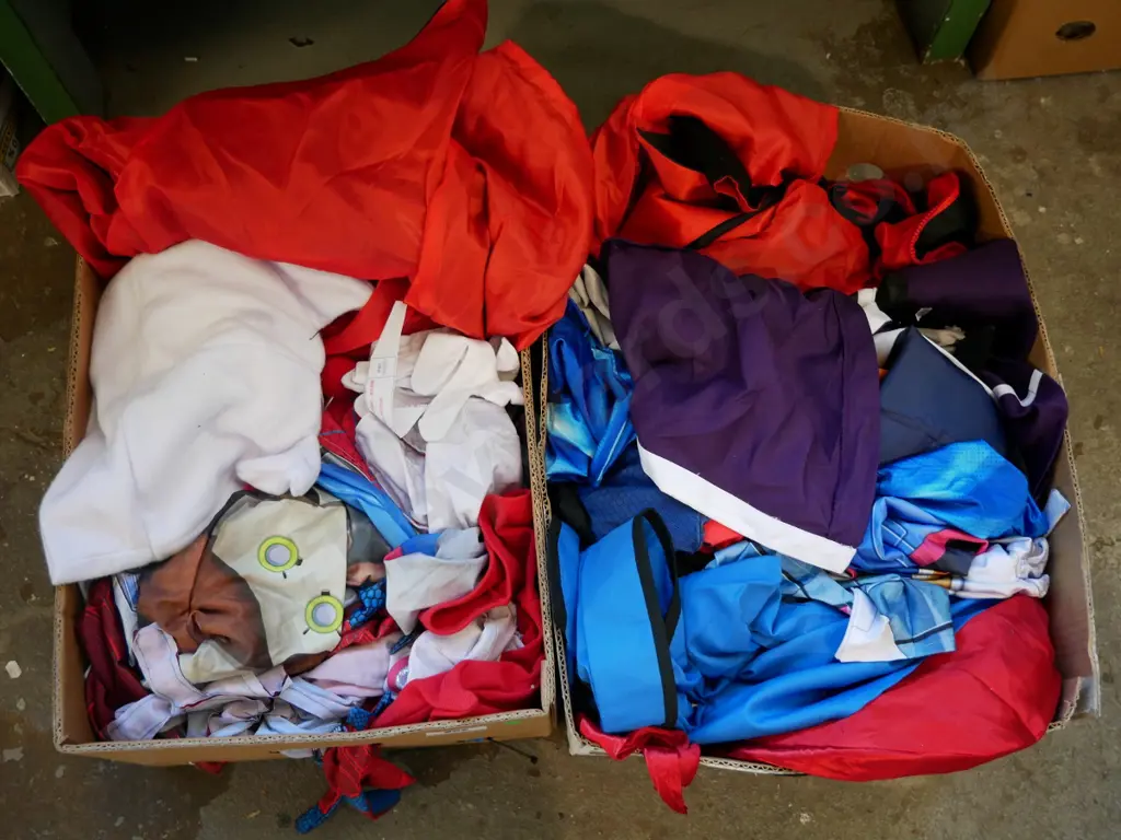 2 boxes of opened costumes - green dots Image 1++