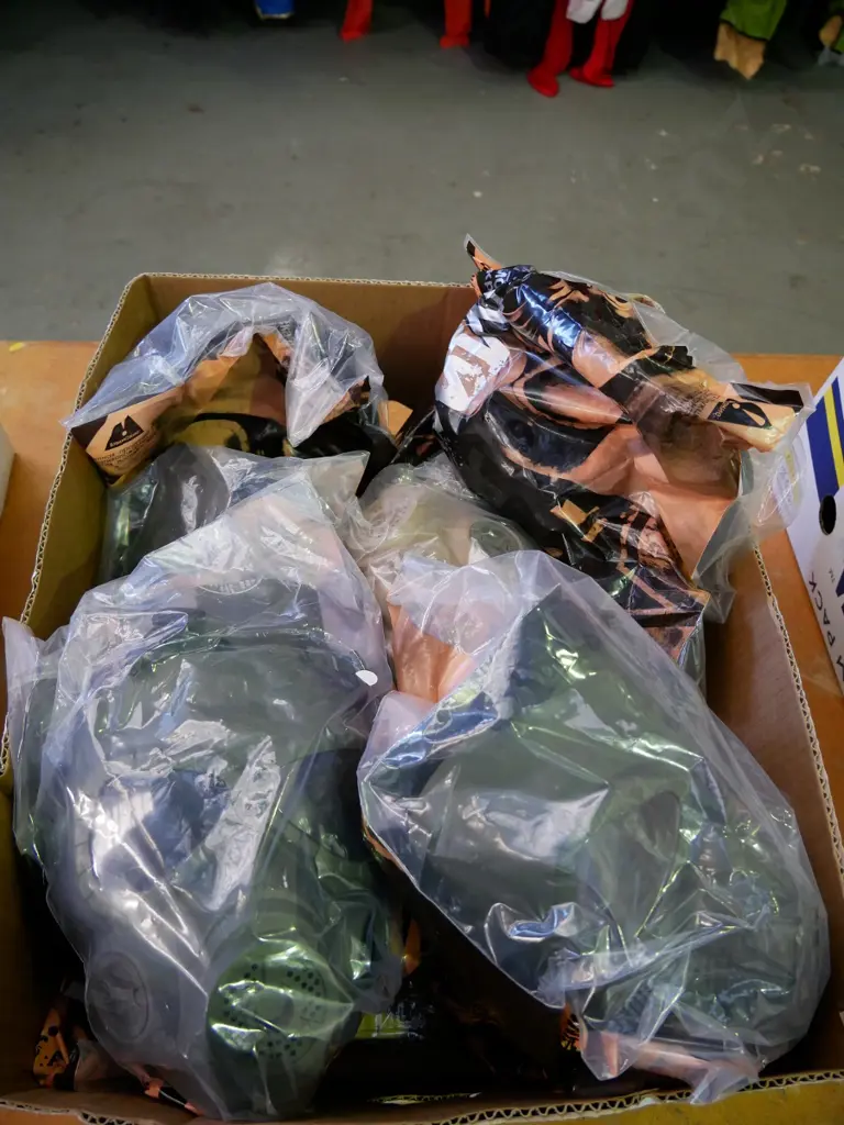box of military style gas masks Image 1++