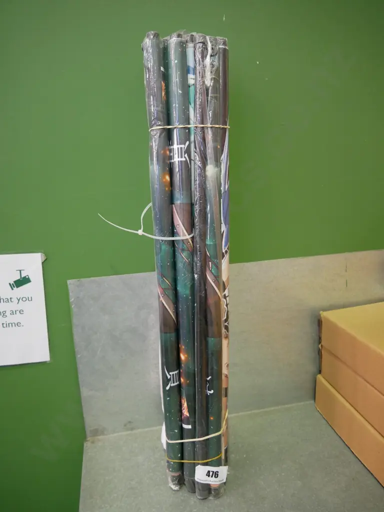 bundle of 10 wall hanging prints on scrolls Image 1++