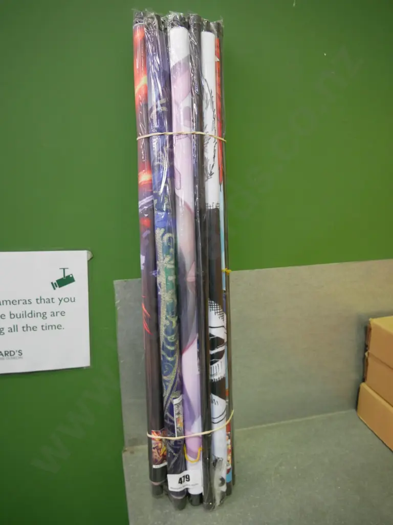bundle of 10 wall hanging prints on scrolls Image 1++