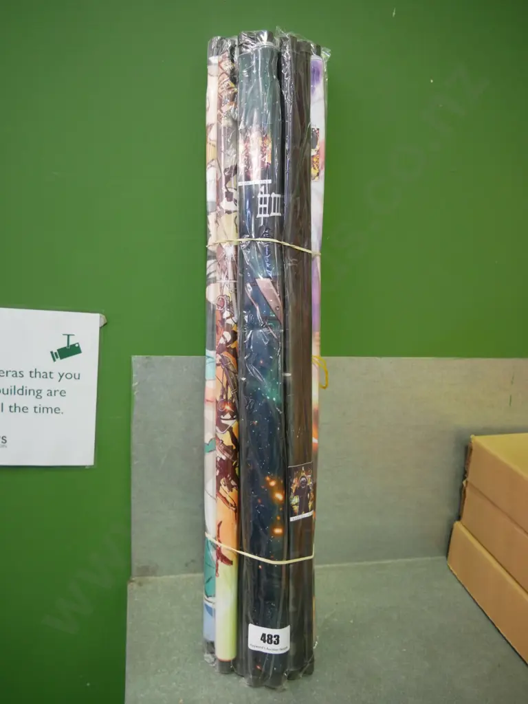 bundle of 10 wall hanging prints on scrolls Image 1++