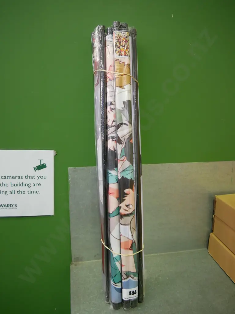 bundle of 10 wall hanging prints on scrolls Image 1++