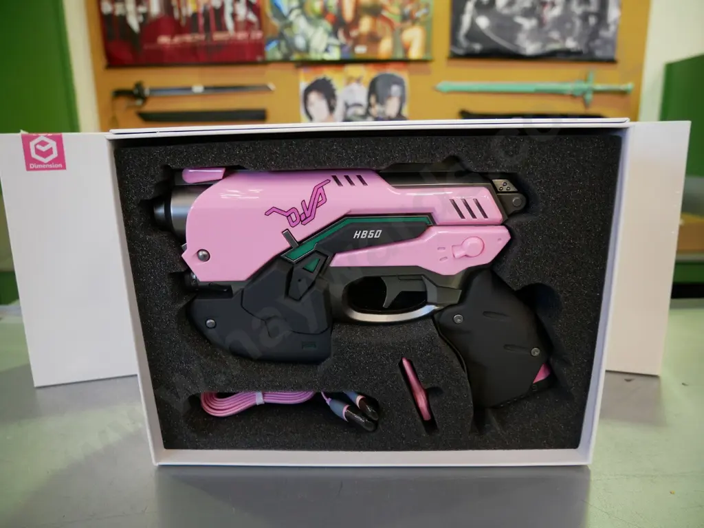 3 x Overwatch pink DVA power bank light guns Image 1++