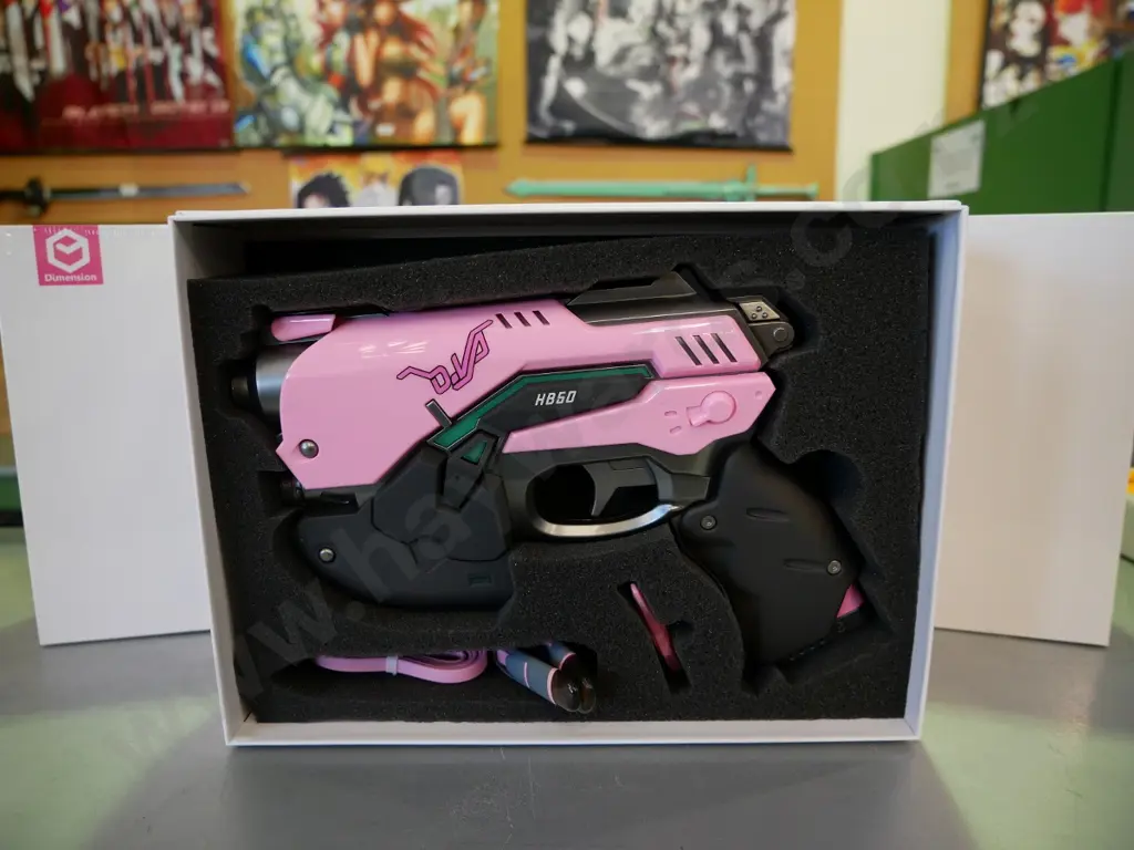 3 x Overwatch pink DVA power bank light guns Image 1++