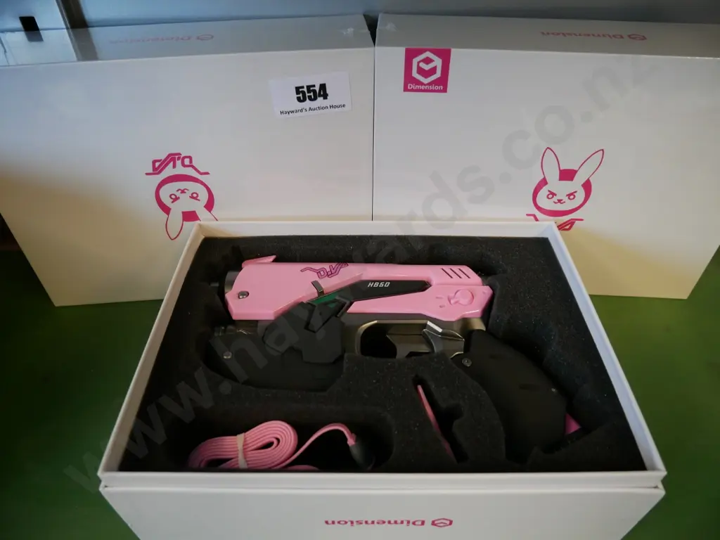 3 x Overwatch pink DVA power bank light guns Image 1++