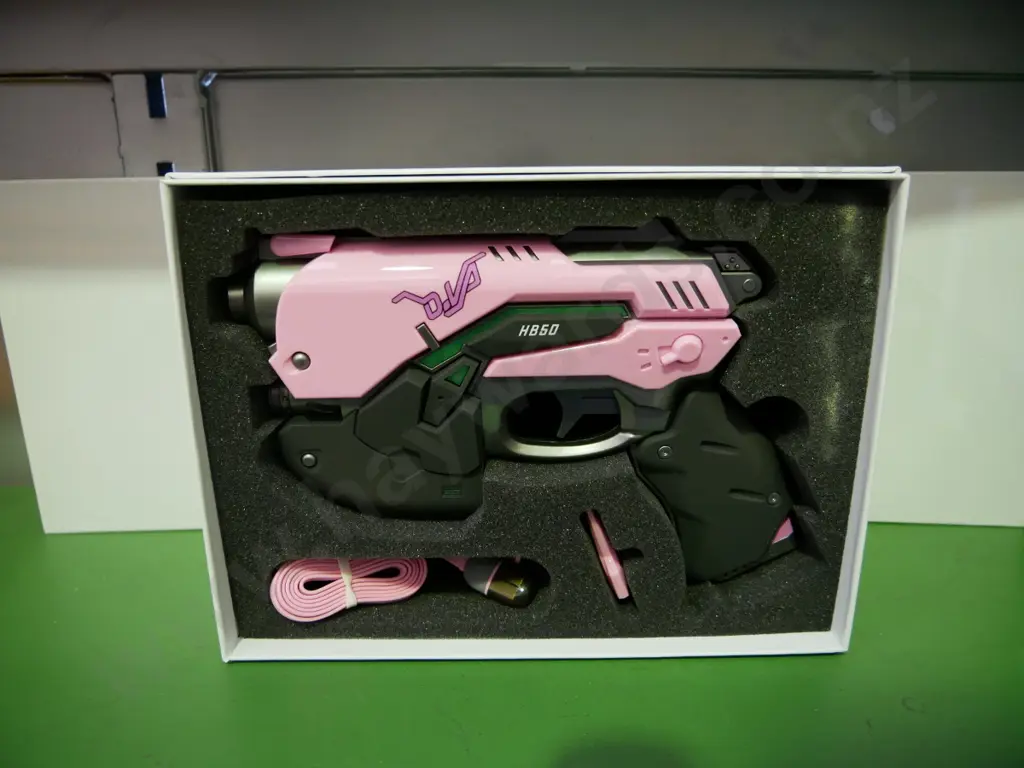 3 x Overwatch pink DVA power bank light guns Image 1++