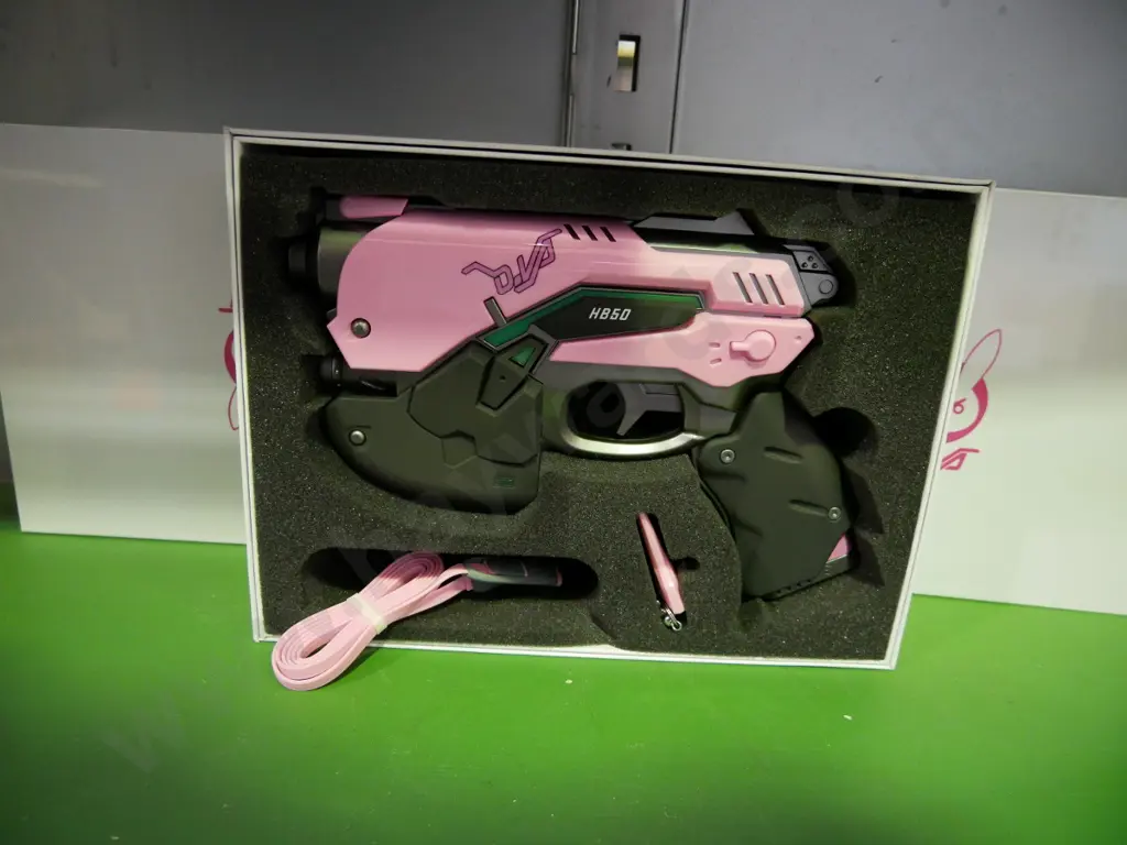 3 x Overwatch pink DVA power bank light guns Image 1++