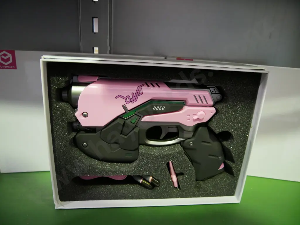 3 x Overwatch pink DVA power bank light guns Image 1++