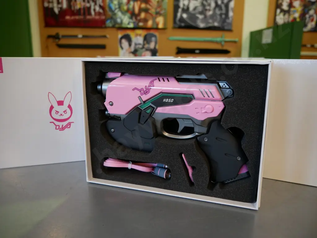 3 x Overwatch pink DVA power bank light guns Image 1++