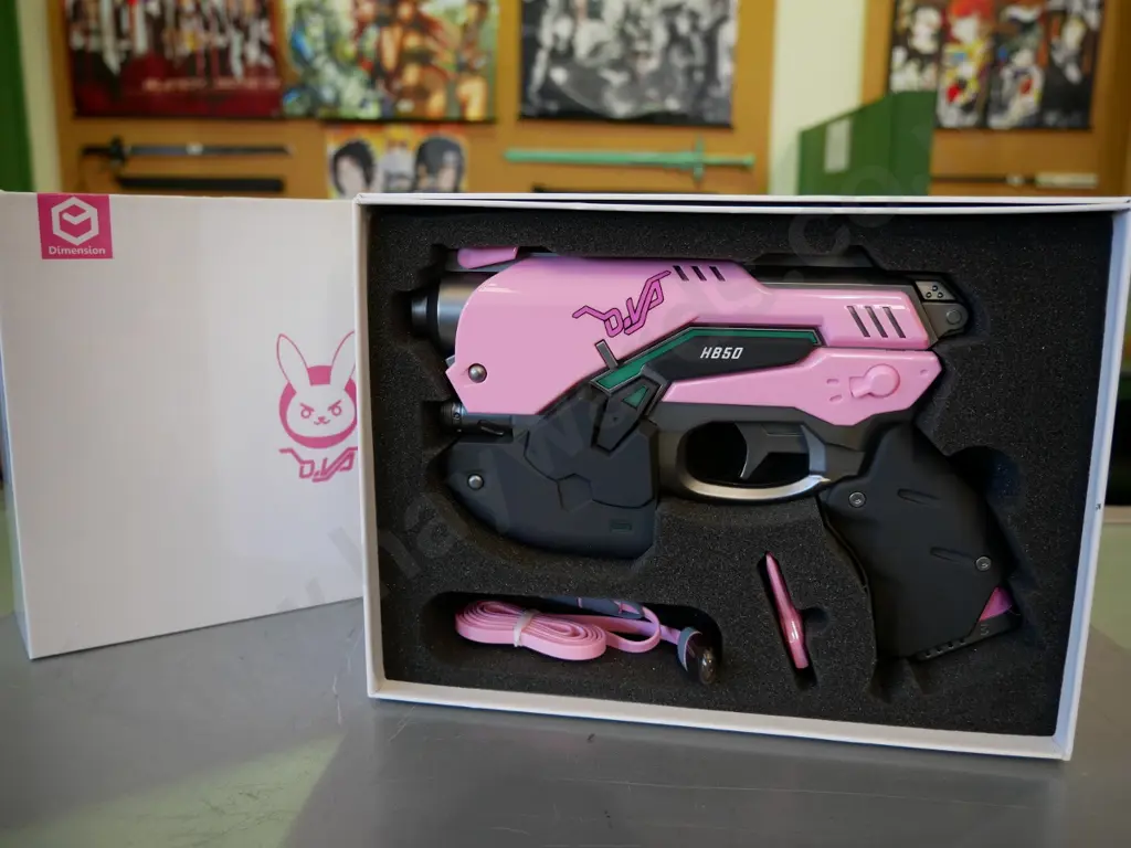 3 x Overwatch pink DVA power bank light guns Image 1++
