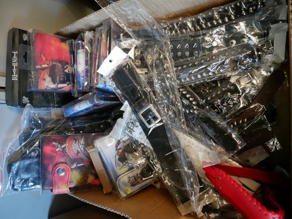 box of studded bracelets, chokers etc. Image 1++