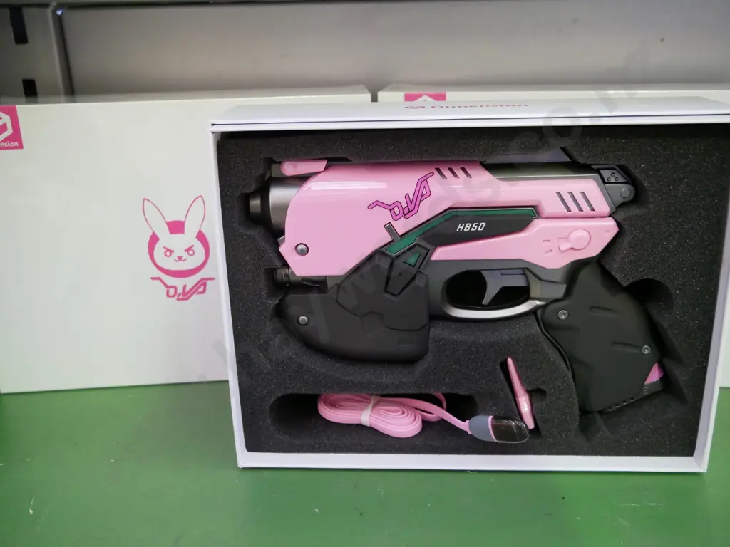 3 x Overwatch pink DVA power bank light guns Image 1++