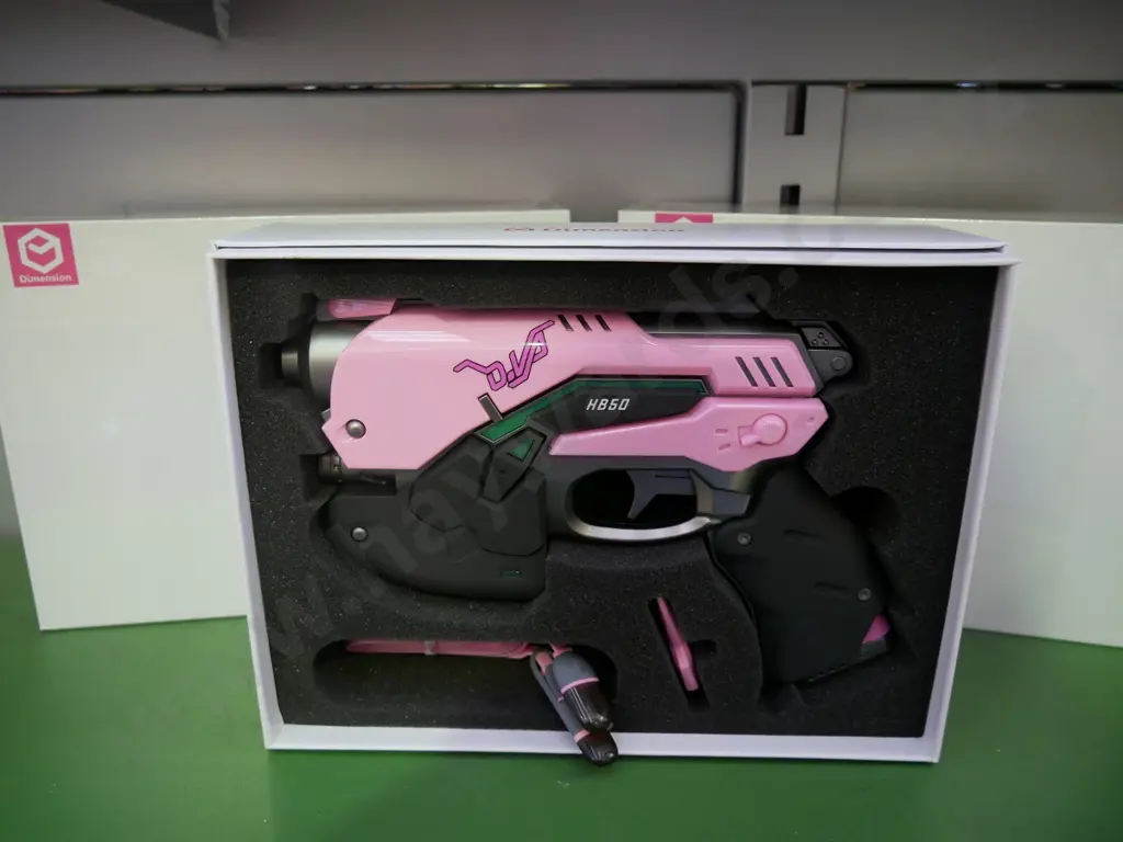 3 x Overwatch pink DVA power bank light guns Image 1++